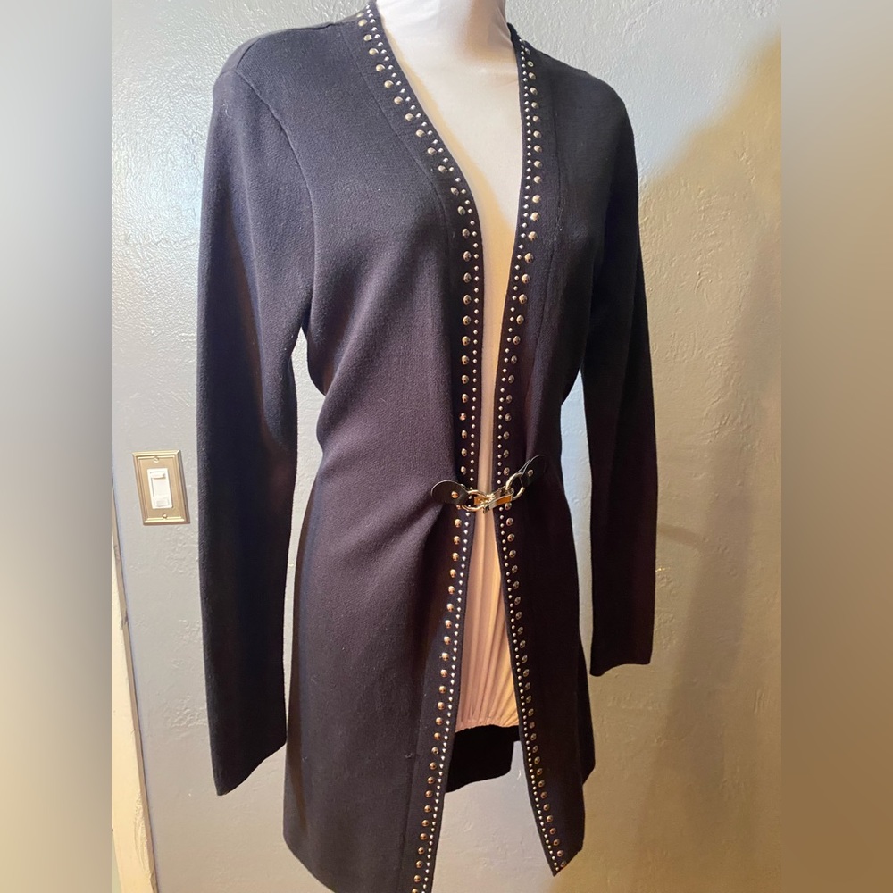 Christine Alexander embellished buckle sweater